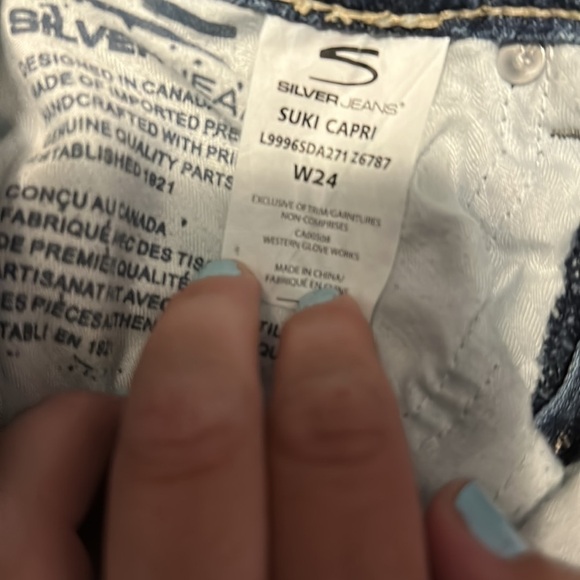 Silver jeans suki capri size 24 - Picture 4 of 6